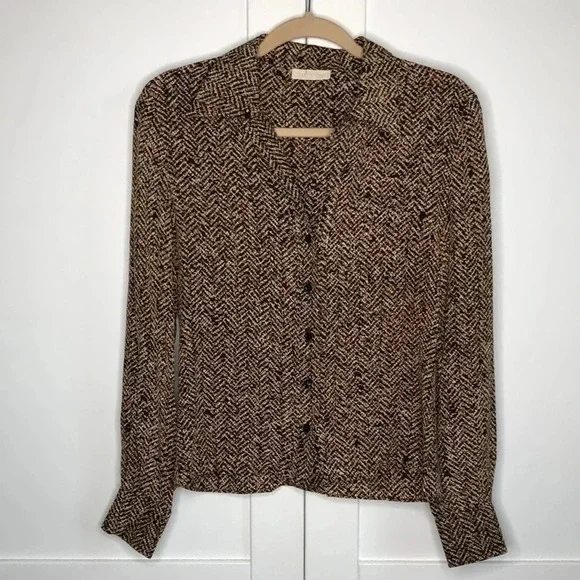 VALENTINO Silk Button Down Blouse - Picture 1 of 9